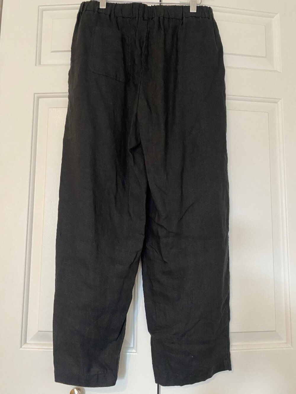 Quince 100% Linen Pants | Black Trousers Summer Coastal Grandma Minimal Capsule - Picture 4 of 6